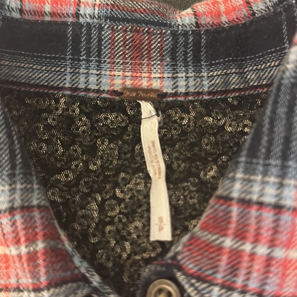 Free People from Anthropology flannel size Small with sequin detail in GUC - Picture 2 of 4